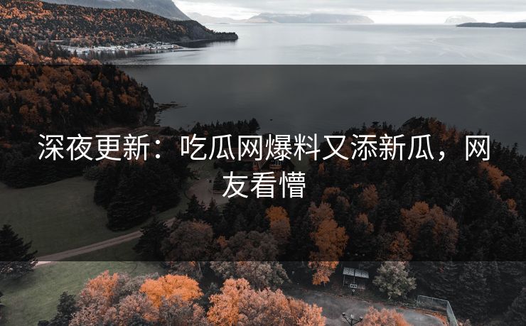 深夜更新：吃瓜网爆料又添新瓜，网友看懵