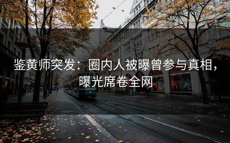 鉴黄师突发：圈内人被曝曾参与真相，曝光席卷全网