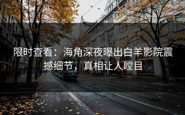 限时查看：海角深夜曝出白羊影院震撼细节，真相让人瞠目