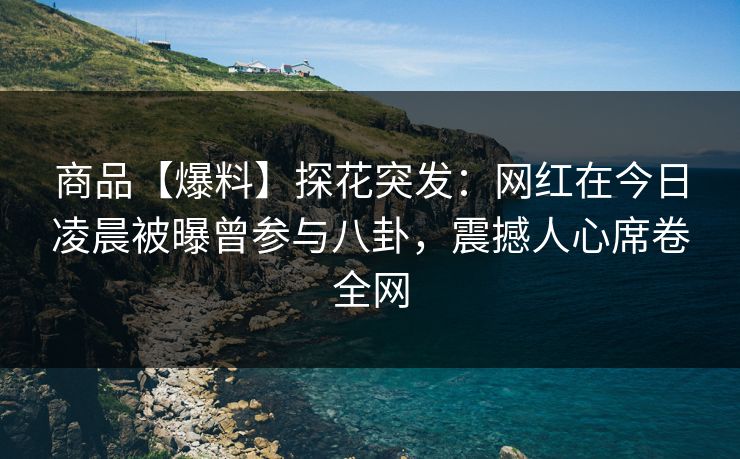 商品【爆料】探花突发：网红在今日凌晨被曝曾参与八卦，震撼人心席卷全网